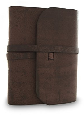 Kathmandu Valley Co. Everest Explorer Reisetagebuch aus Leder, Vintage-Stil, mit rustikalem, handgefertigtem Lokta-Papier, hergestellt im Himalaya von Nepal, 17,1 x 22,2 cm (groß)