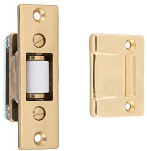 IDHBA idh by St. Simons 12017-3NL Premium Quality Solid Heavy Duty Silent Roller Latch with Adjustable Square Strike, Polished Brass No Lacquer