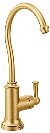 Moen Brushed Gold Sip Traditional Cold Water Kitchen Beverage Faucet with Optional Filtration System, S5510BG