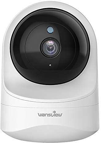 wansview Security Camera, WiFi IP Camera, WiFi 1080P for Baby, Elderly, Pets Monitor with Motion Detection, Two-Way Audio, Night Vision and Works with Alexa Q6 White