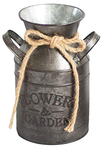 YARNOW Vintage Eisen Blumentopf Milchkanne - Multifunktionale Deko Für Garten Und Wohnzimmer Retro-Stil Ideal Für Trockenblumen Und Pflanzen