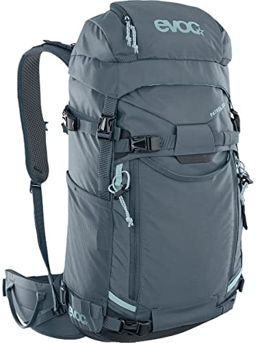 EVOC Zaino da turismo PATROL 32 (sistema di trasporto confortevole, distribuzione del carico tramite NEUTRALITE SYSTEM, scomparto per valanghe, riempimento dall'alto e laterale), Carbon Grey