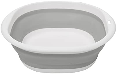 Hershii Collapsible Wash Basin Foldable Washing Dish Tub Portable Dishpan Organizer Color Contrast Space Saving Storage Container for Household Cleaning Camping Hiking Picnic