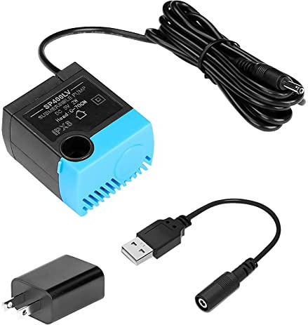 Carcent SP-400LV Cat Water Fountain Pump, Cat Fountain USB Replacement Pump with Adapter Compatible with Drinkwell Ceramic, Butterfly, Seaside, Stainless Steel, 360 Plastic Pet Water Fountain