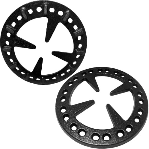 MCAMPAS 5 inch Gas Burner Plate Ring Reducer - Universal Cast Iron Reducer Ring for Coffee Pots,Stovetop Espresso Makers,Teapot, ,Coffee Moka - 2 Pack