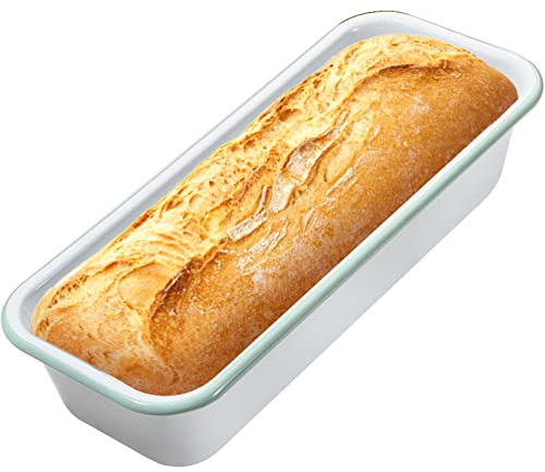 webake Molde esmaltado para pan, molde rectangular para tartas, pan tostado, 32 x 13 x 7 cm