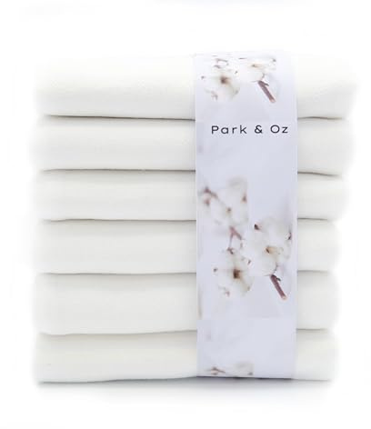 PARK & OZ 6 Count The Turkish Beach Towel 40x72 Inches, Oversized 100% Cotton Sand Free Lightweight Absorbent Quick-Dry Beach Blanket, Extra Large Turkish Bath Towels for Travel and Pool, Yoga (White)
