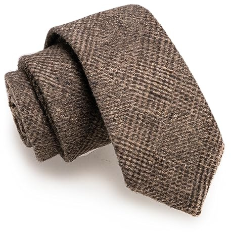 JEMYGINS - Cravatta fine da uomo in lana da 6 cm - Cravatta alla moda da uomo con design stretto e stile classico, S