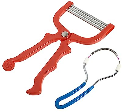 FRCOLOR Gesichtshaarentferner 2 Stück Manuelle Fadenepilierer Edelstahl Kunststoff Für Frauen Tragbar Rutschfester Griff Zur Präzisen Gesichtshaarentfernung Kinn Wangen Oberlippe