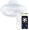 KSIX Siroco Ventilador de Techo sin aspas con Luz LED y Altavoz, Luces RGBIC+CCT regulables con Mando a distancia y APP, Ø46 cm, 6 Velocidades, 3000 lm