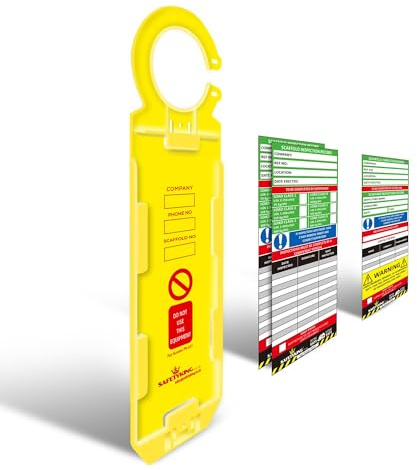 SAFETYKING® | Scaffold Inspection Tag 1 Holders - 2 Inserts | Scafftag Equipment Tag Kit | Robust Access quipment Tag | Scaffold Equipment Inspection Tag | Scallfod Record