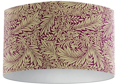 Harrison Cropper William Morris Larkspur Lampshade (Damson Purple, 20cm Diameter Ceiling Pendant)