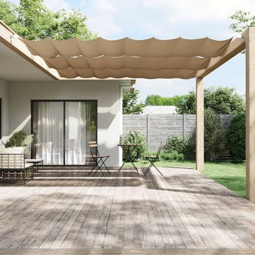Buzaza Senkrechtmarkise Taupe 140x600 cm Oxford-Gewebe Sonnenschutzrollo AußEn Terrassenmarkise