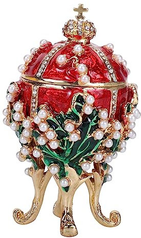 JEWEDECO Shaped Jewelry Box Elegant and Pendant Storage Organizer for Dressing Table for Wedding Decor and Giving