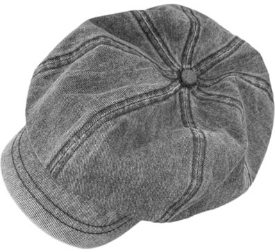Perfeclan Frauen Flache Kappe Denim Stoff Trendy Cabbie Cap für das Fahren von Picknick -Dating -Einkäufen