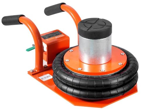 5500lbs 3 Ton Double Bag Air Jack Pneumatic Jack with Heightened Column Adjustable Trolley Jack Stands Heavy Duty Air Lift Jack for Sedan Car Repair Garage Tool Flat Portable Slot Vehicle Cars, SUV