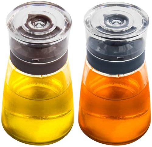 Ölspender, auslaufsicher, klein, aus Glas, für Öl und Essig, für Küche, Camping, Reisen, Grillen, 156 ml
