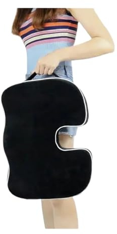 Cojín para coxis Cojin Antiescaras Cojín ortopédico para Asiento de Coche, Silla de Oficina cómoda para aliviar el Dolor de Espalda, ciática, coxis, Espuma viscoelástica(Black)