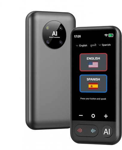 Language Translator Device AI Premium 2026 | 150 Languages | Online & Offline Voice + Photo Translation | 0.5s Ultra-Fast Accuracy | 4 HD Touchscreen | Smart Recording | Travel & Business Translator