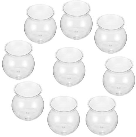 KESYOO 10 Maceteros Ecológicos Transparentes para Suculentas, Recipientes Hidropónicos Resistentes para Decoración de Mesa y Cultivo de Plantas, Macetas DIY para Jardinería