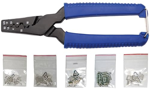 BGS 1430 | Aderendhülsen-Zange | Crimpzange | 150 Hülsen | 175 mm | Aderendhülsen 40 x 0,5 x 6 mm | 40 x 0,75 x 6 mm | 30 x 1,0 x 6 mm | 20 x 1,5 x 7 mm | 20 x 2,5 x 7 mm