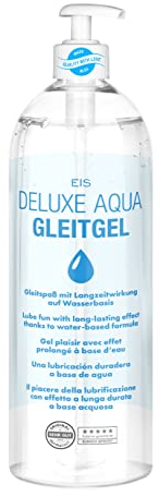 EIS Deluxe Aqua Gleitgel | Gleitmittel für Analverkehr & Sex | Wasserbasiertes Gleitgel für Frauen & Männer | Ideal für Sexspielzeug & Kondome | Stimulierend und wasserbasiert | Transparent | 1L