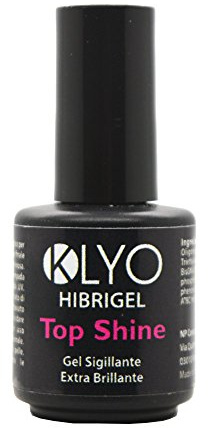 Top Shine AcriGel HibriGel KLYO per Ricostruzione unghie in Acrygel e per smalto semipermanente Gel Sigillante Finale Extra Brillante Made in Italy 15ml