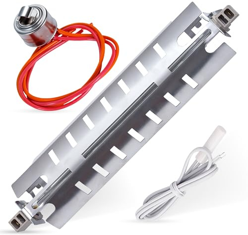 BlueStars WR51X10055 Refrigerator Defrost Heater, WR55X10025 Temperature Sensor and WR50X10068 Defrost Thermostat Replacement - Compatible with GE Hotpoint Refrigerators