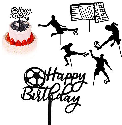 Gwolf Acryl Geburtstag Tortenstecker - Happy Birthday Cake Topper - 6 Stück