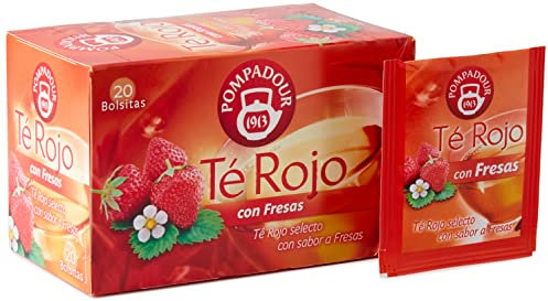 Pompadour Té Rojo con Fresas - 20 Bolsitas