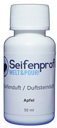 Seifenprofis 50 ml Seifenduft (Apfel) Duftöl zur Seifenherstellung 100% vegan biologisch Badebomben Kerzenduft Raumduft Seifengießen