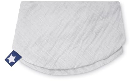 Julius Zöllner halsduk av 100 procent muslinbomull, 40/17 cm, OEKO-TEX Standard 100, tillverkad i Tyskland, grå