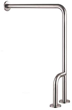 NZDY Frei Von Blei Robuster Duschschutz Haltegriff Für Badewanne, 304 Edelstahl L-Förmiger Handlauf Badezimmer Toilette Sicherheit Garb Bar Geländergriff Älterer Rutschfester Haltegriff An Der Wand M