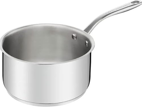 Tefal Pierre Gagnaire Casserole acier inoxydable 20 cm, Excellente diffusion de la chaleur, Poignée rivetée, Robuste, Design élégant, Tous feux dont induction, Fabriqué en France H8223002