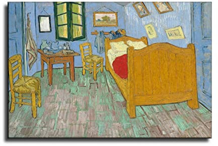Vincent Van Gogh Paintings The Bedroom Poster Dekorative Malerei Leinwand Wandkunst Wohnzimmer Poster Schlafzimmer Gemälde 40 x 60 cm