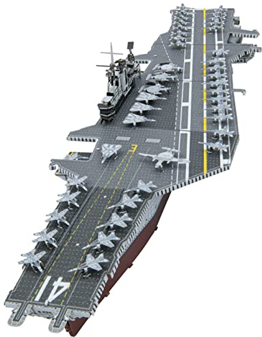 Metal Earth 3D Metallbausatz Flugzeugträger USS Midway ab 14 Jahre | Präzise lasergeschnittene Metallteile zum Zusammenstecken ohne Klebstoff. Detailreiche Modelle mit bebilderter Bauanleitung