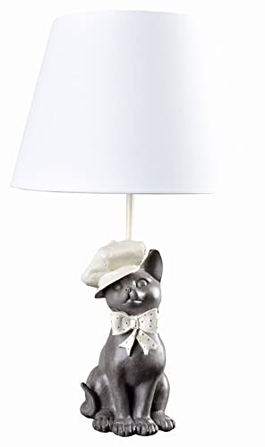 Tischlampe Kater Leuchte Landhausstil Tischleuchte (ohne Leuchtmittel) Tierfigur Lampe Katzenfigur Katzenlampe cw604 Palazzo Exklusiv