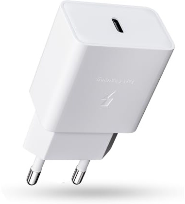 Cargador USB C 15W, Cargador Rápido Tipo C Enchufe Adaptador de Corriente de Móvil para Samsung Galaxy S21 S20 S10 S9 S8 Plus S10e A51 A50 A34 A33 A20e A14 A13, iPhone 12/13/14/15/11 Pro iPad/Air