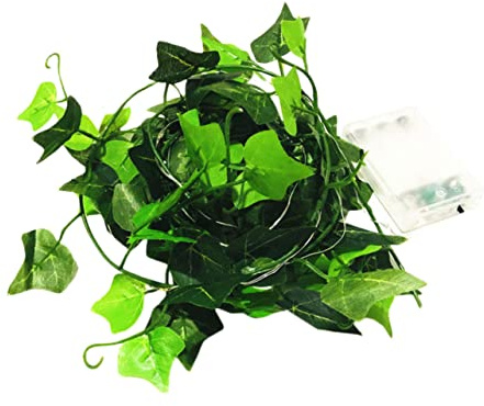 Didiseaon 1 Jeu De Ficelle Lumières Rampantes Lampe Décorative De Jardin Ruban De Vigne Feuille De Lierre Lampe en Rotin Feuille Verte Accrocher De Fausses Plantes Eucalyptus Plastique Fée