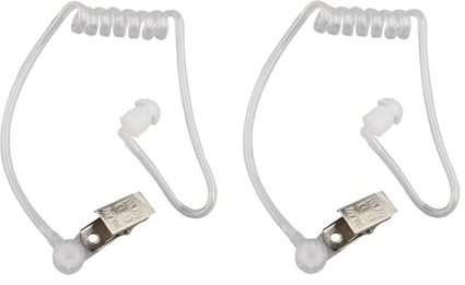 Jopto 2 st hörlurar headset ersättning dold luft akustisk tub med in-ear svamp öronsnäcka agent hemlig hörsnäcka kostym rekvisita kompatibel med Motorola Kenwood Baofeng tvåvägs radio ljud headset