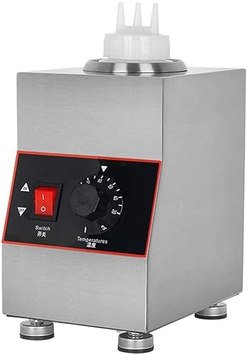Electric Sauce Warmer, Commercial Chocolate Heater Sauce Warmer Stainless Steel Soy Jam Cheese Fondue Heater Machine Ideal for Kitchen (1Bottle)