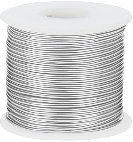 Basteldraht aus Edelstahl, Draht zur Schmuckherstellung, 30 m silberner Aluminium-Basteldraht – 2 mm Flexible und biegsame Metall-Bastelrollen – for Heimwerker