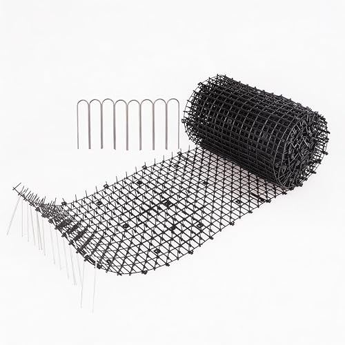 Vtedu Cat Deterrent Mat (6.5ft), Cat Repellent Mat, Cat Scat Mat, Cat Spikes with 8 Staples, Scat Mats for Pets (Cats, Dogs...) for Garden