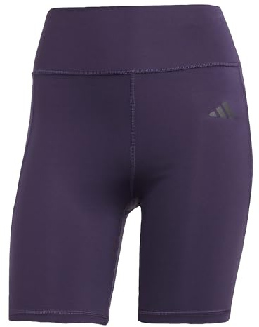 adidas Mujer Optime Essentials Stash Pocket 7inch Short Leggings, aurora plum, L