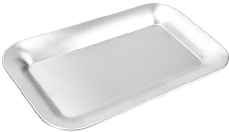 SECFOU Bandeja para Servir Alimentos Acero Inoxidable Bandeja para Frutas Práctica Anti-Quemaduras