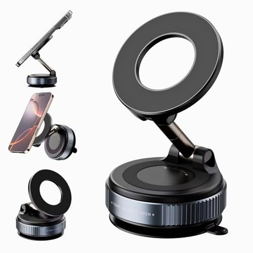 ArmiX 360° Foldable Magnetic Phone Mount, Strong Suction, Universal Holder