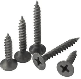 25Pcs M3.5 Carbon Steel Black Cross Recessed Countersunk Flat Head Tapping Screws Wood Screw Wall Nails Drywall Nail(M3.5x40mm)