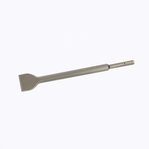 Cincel ancho SDS-plus, alta resistencia, diseñado para concreto, ideal para demoliciones y trabajos de restauración.