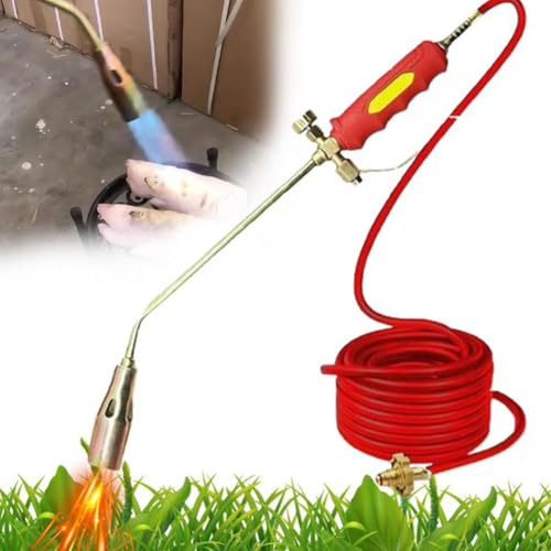 Kit de Antorcha de Propano para Malezas Nuevo 2025, Antorcha de Propano Portátil de Alta Potencia de 1,900,000 BTU, Quemador de Malezas con Manguera de 4.99 m con Encendedor de Botón para Malezas de
