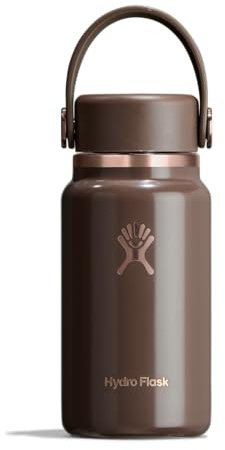 Hydro Flask Micro Bottle - Leak Proof Purse or Pocket Flask - Insulated Mini Water Bottle 6.7 Oz Chocolate Rose Gold